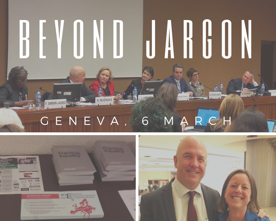Beyond jargon: High level speakers, Equinet publications, Council of Europe Commissioner for Human Rights, Nils Muižniek together with Anne Gaspard