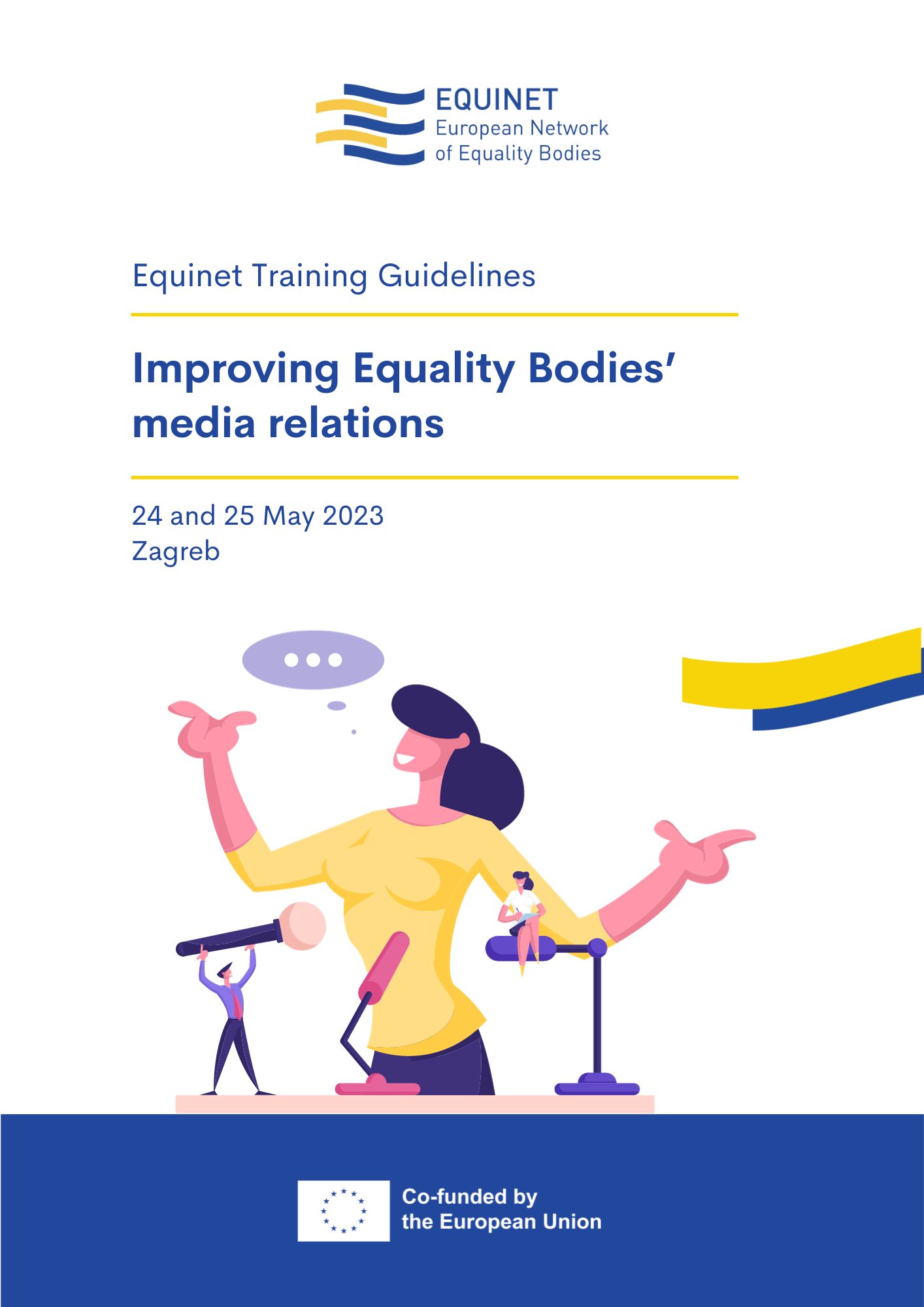 Cover of training report on improving equality bodies' medial relations