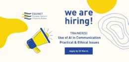 We are hiring trainersÇ use of AI in communication - practical and ethical considerations